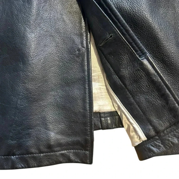 Jim & Marylou Black Leather Jacket Men Size  L - Picture 11 of 11